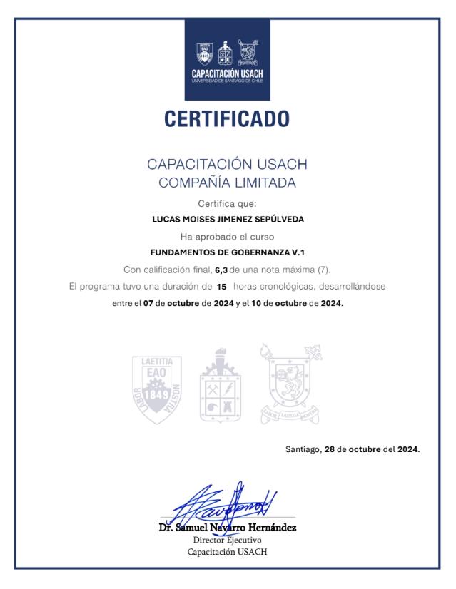 Certificado Gobernanza de Ciberseguridad